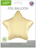 Oaktree 19inch Gold Silk Star Packaged - Foil Balloons